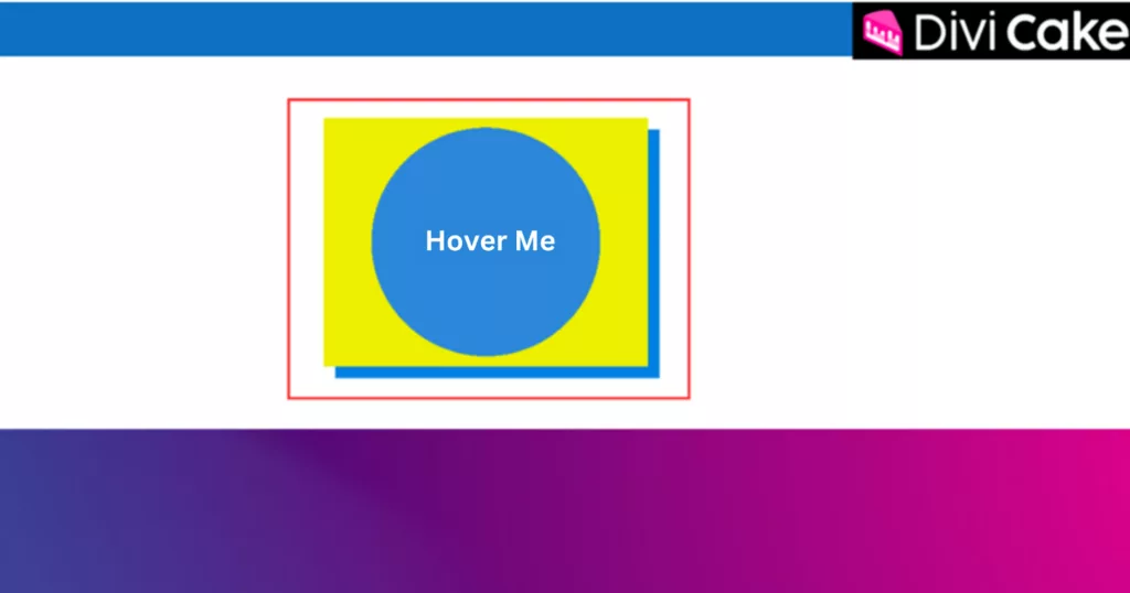 Preview of the final result in Divi after adjusting Padding Top, centering the Heading 2 text for a balanced design with dynamic hover effects.