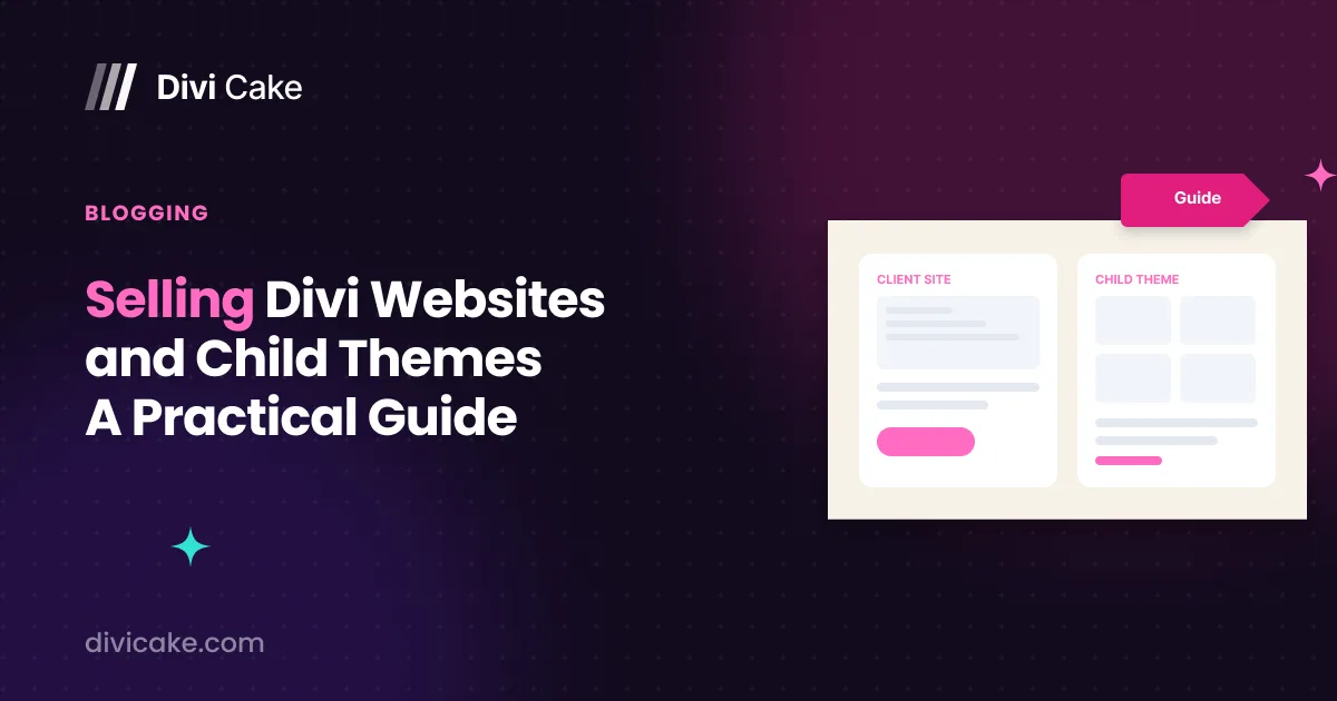 Selling Divi websites and child themes