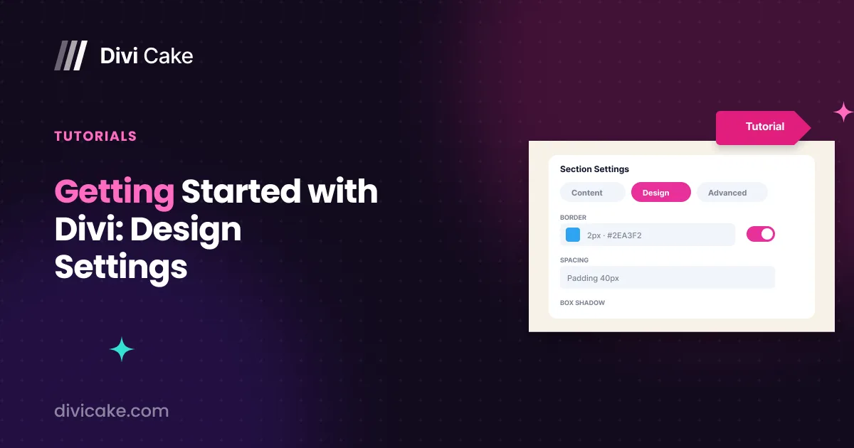 Getting Started with Divi: Design Settings