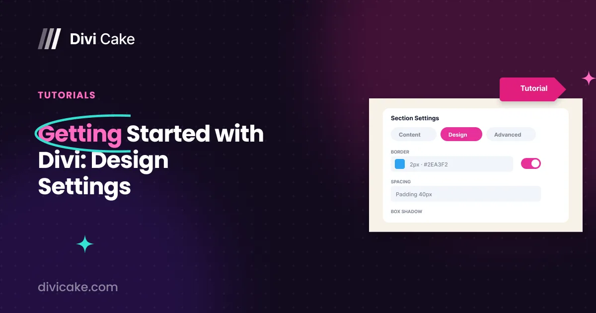 Getting Started with Divi: Design Settings
