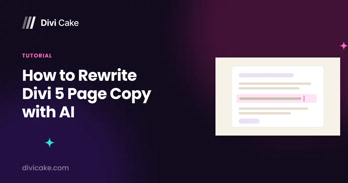 How to Rewrite Divi 5 Page Copy with AI
