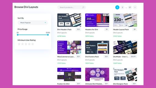 Divi Extensions available in Divi Marketplace