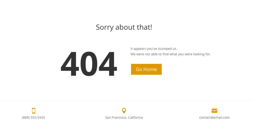 404 Page Layout Pack Option 4