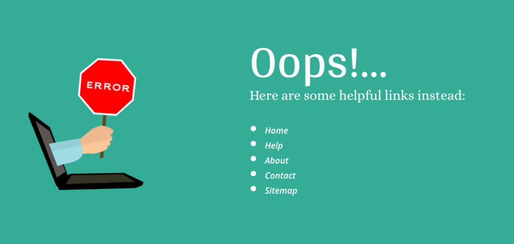 404 Page Layout Pack Option 5