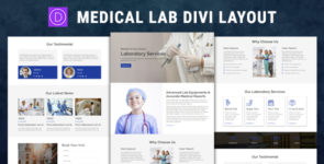 Medical Lab Divi Layout on Divi Cake