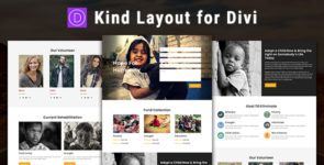 Kind – Charity Divi Layout on Divi Cake