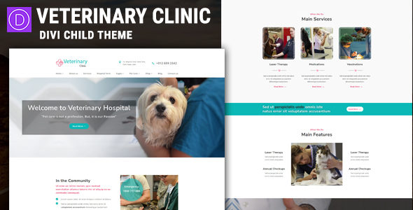 Veterinary Clinic – Divi Child Theme on Divi Cake