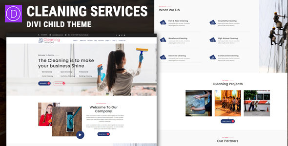Cleaning Service – Divi Child Theme on Divi Cake