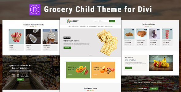 Grocery – WooCommerce Divi Child Theme on Divi Cake