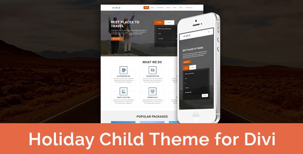 Holiday – Child Theme for Divi on Divi Cake