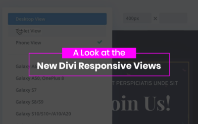 A Look at the New Divi Responsive Views