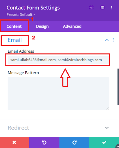 In the Email Address field, simply type in all the email addresses you want to receive form submissions, separating them with commas. 