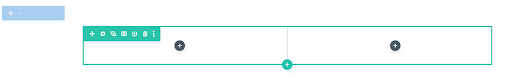 In the Divi Builder, click on the green "+" button to add a new row.
