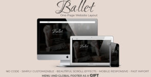 Ballet – Premium One page Website on Divi Cake