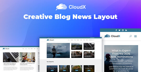 CloudX – Creative Blog News Layout on Divi Cake