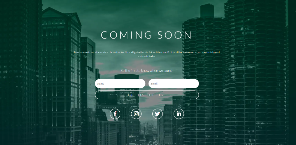 Coming Soon – Landing Page
