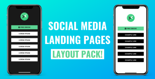 Social Media Landing Page Layout Pack on Divi Cake
