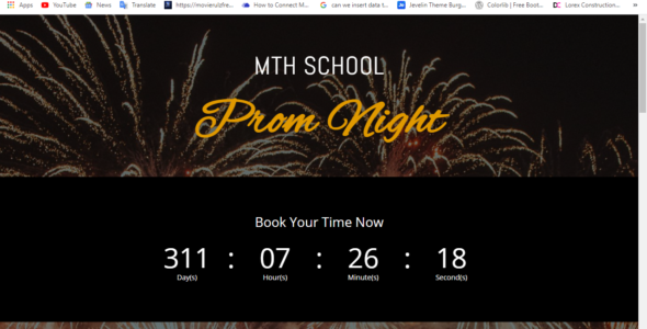 MTH Count Down Page Part 01 on Divi Cake