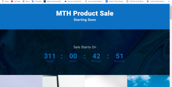 MTH Count Down Page Part 02 on Divi Cake