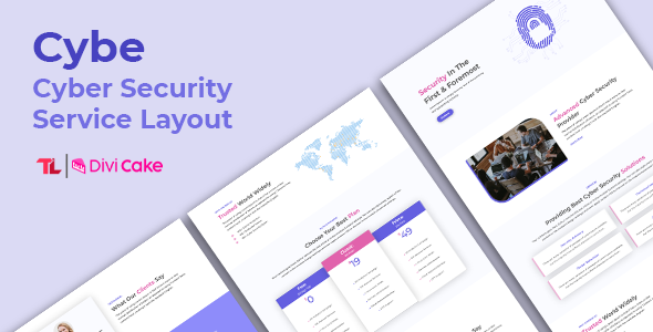 Cybe – Cyber Security Layout on Divi Cake