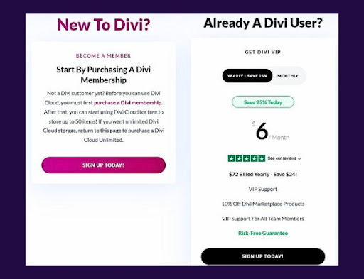 Become a DIVI VIP member for only $6/month