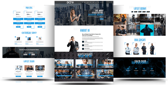 Divi Security Agency One Page Multipurpose Child Theme on Divi Cake