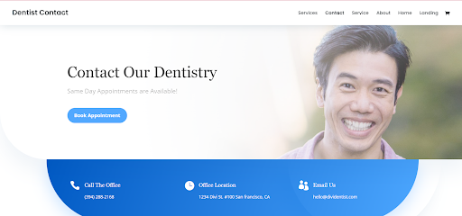 Dentist Landing Page Divi Layout for Health Coaching Websites in 2024