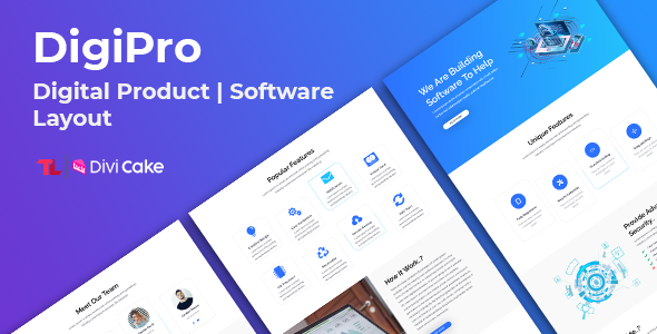 DigiPro – Digital Product | Software Layout on Divi Cake