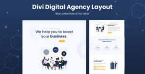 Divi Digital Agency Layout on Divi Cake