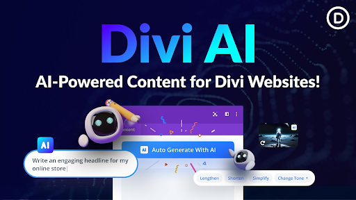 Generate images, write content, and get converting copy with Divi AI
