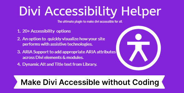 Divi Accessibility Helper on Divi Cake