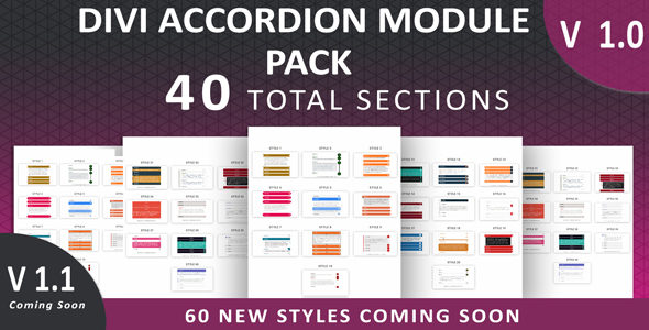 Divi Accordion Layouts Pack on Divi Cake