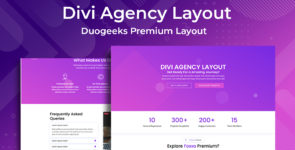 Divi Agency Layout on Divi Cake