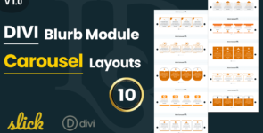 Divi Blurb Module Carousel Layout on Divi Cake