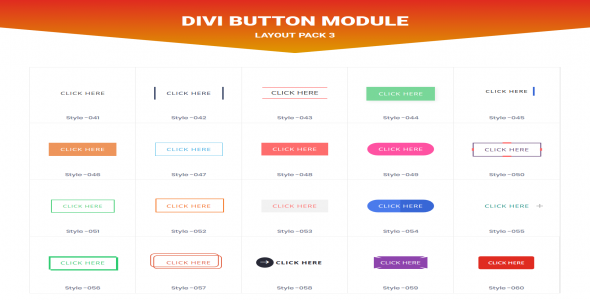 Divi Button Layout Pack 3 on Divi Cake