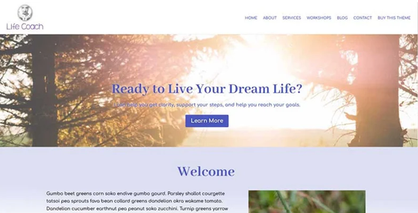 Life Coaching WordPress Website Template, Divi Premade Layouts on Divi Cake