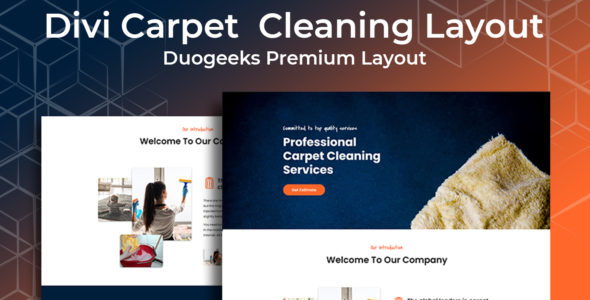 Divi Carpet Cleaning Layout on Divi Cake
