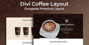 Divi Coffee Layout on Divi Cake