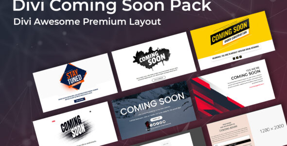 10 Divi Coming Soon Layout Pack on Divi Cake