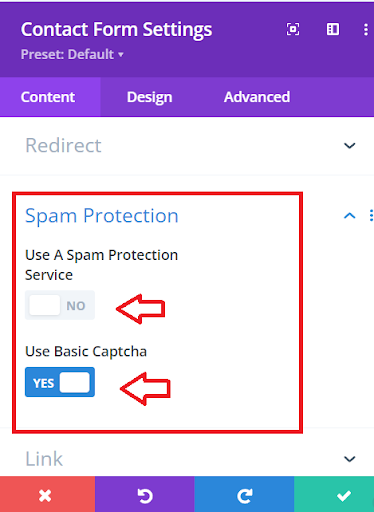 Divi contact form spam protection configuration enables the user to resolve common Divi contact form issues