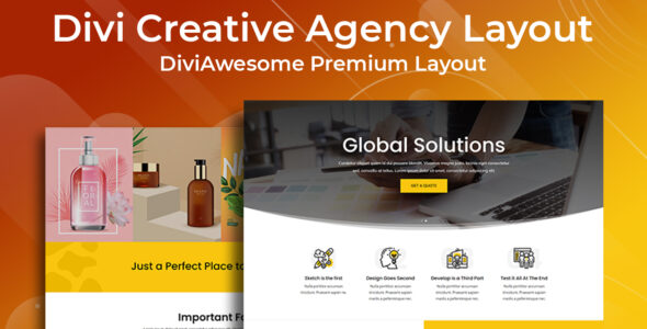 Divi Creative Agency Layout on Divi Cake