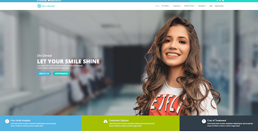 Divi Dental, a Premium Divi Child Theme for your WordPress Website