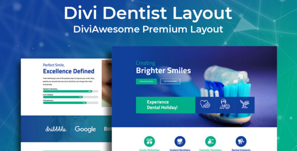 Divi Dentist Layout 2 on Divi Cake