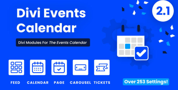 Divi Events Calendar on Divi Cake