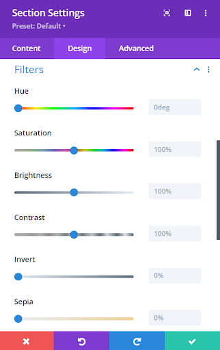 Divi's filter effect design settings offer a convenient way to enhance the visual appeal of your website.