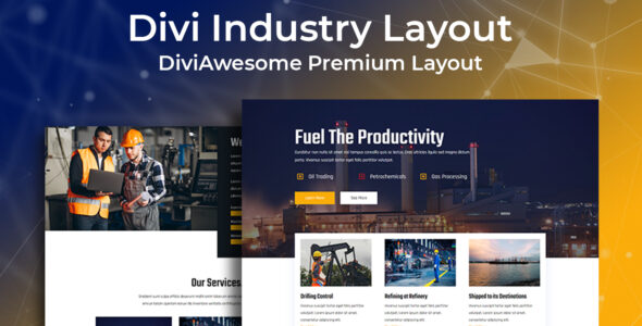 Divi Industry Layout on Divi Cake