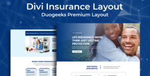 Divi Insurance Layout 2 on Divi Cake