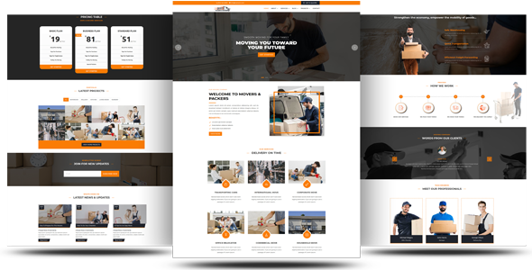 Divi Packers and Movers Theme on Divi Cake