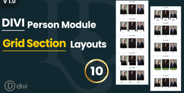 Divi Person Module Grid Layout Pack on Divi Cake
