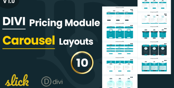 Divi Pricing Table Module Carousel Layout on Divi Cake
